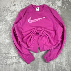 Nike Women's Dri-Fit Get Fit French Terry Graphic Crewneck Sweatshirt Size Large